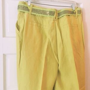 Lime Green Linen Pants